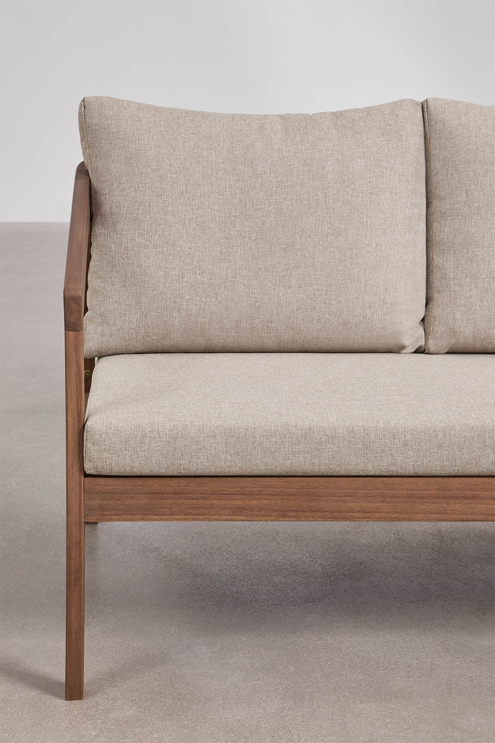 VIRVO three-seater sofa, dark acacia brown