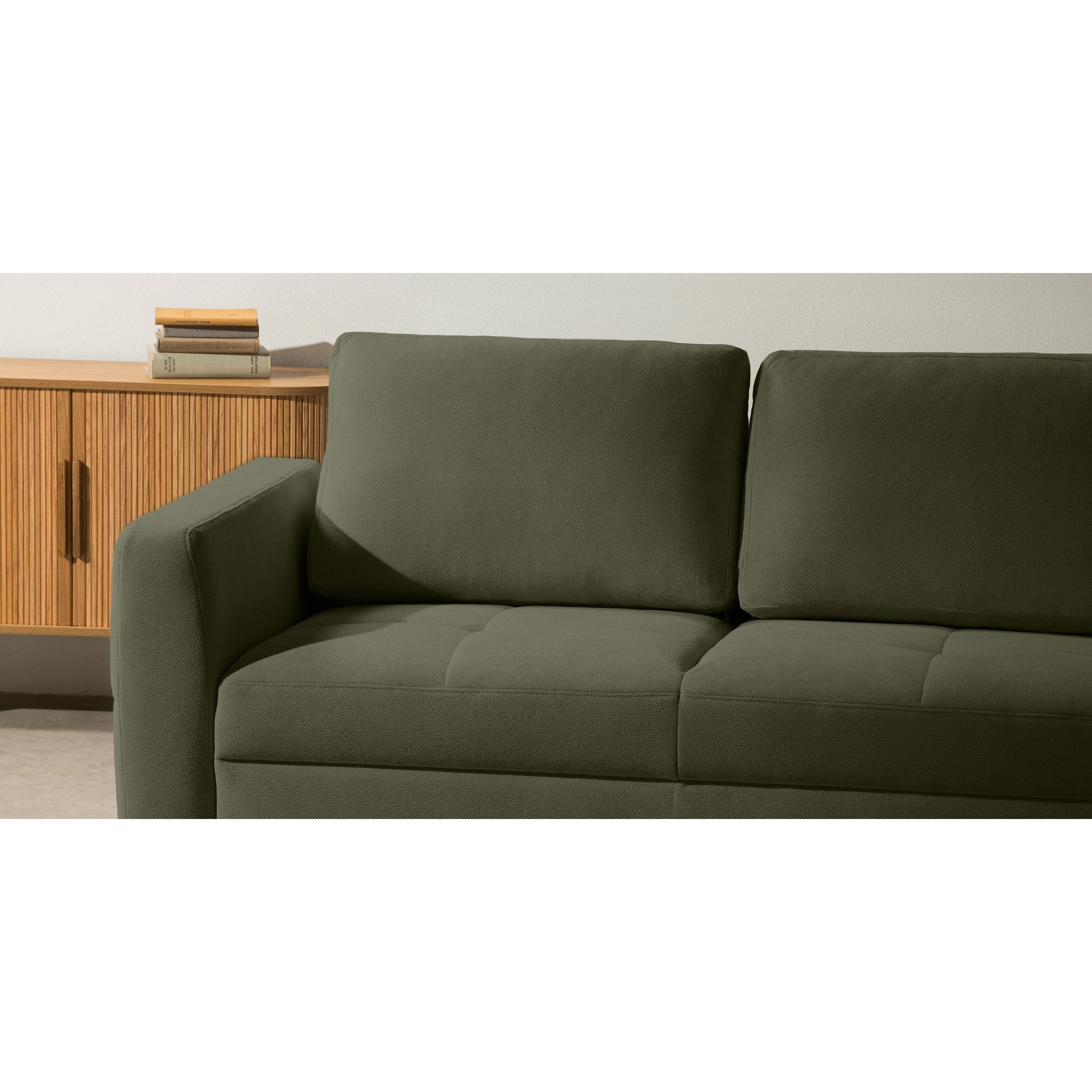 Sofa lova BOLT, tamsiai žalia spalva, išskleidžiama