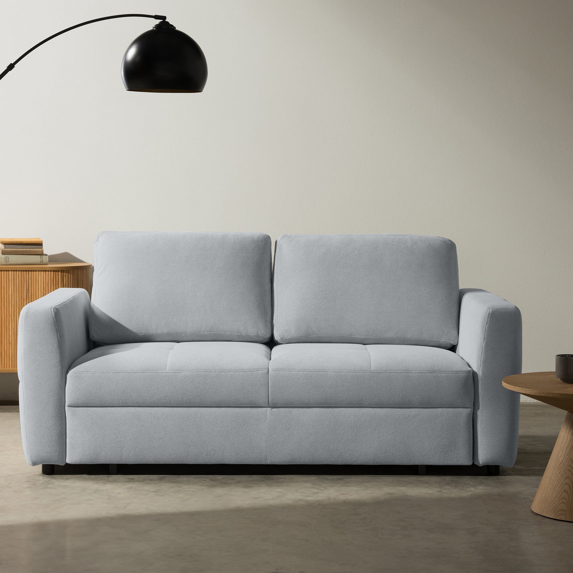 Sofa lova BOLT, pilka spalva, išskleidžiama