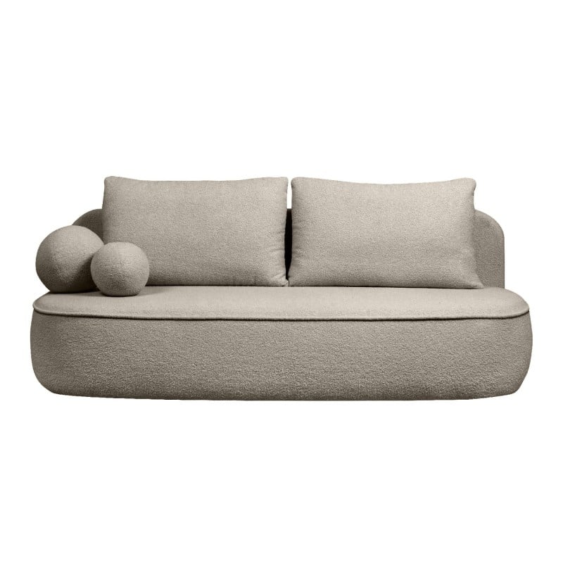 Sofa-lova BELLA, rudai pilka, boucle