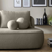 Sofa-lova BELLA, rudai pilka, boucle