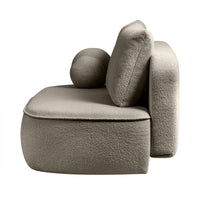 Sofa-lova BELLA, rudai pilka, boucle