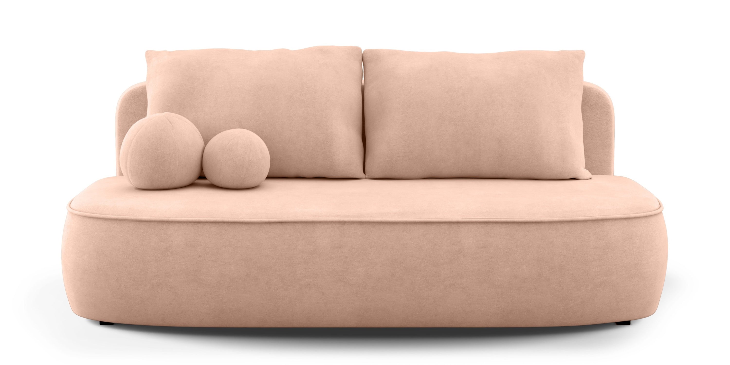 Sofa lova BELLA, rausvas veliūras