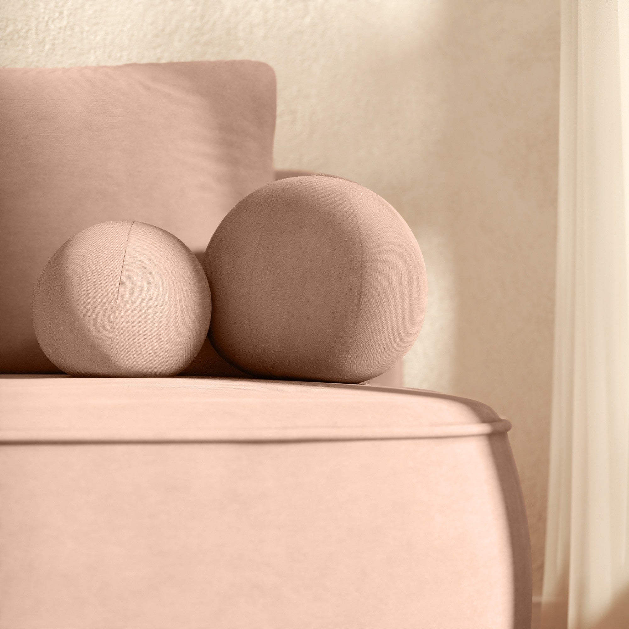 Sofa lova BELLA, rausvas veliūras