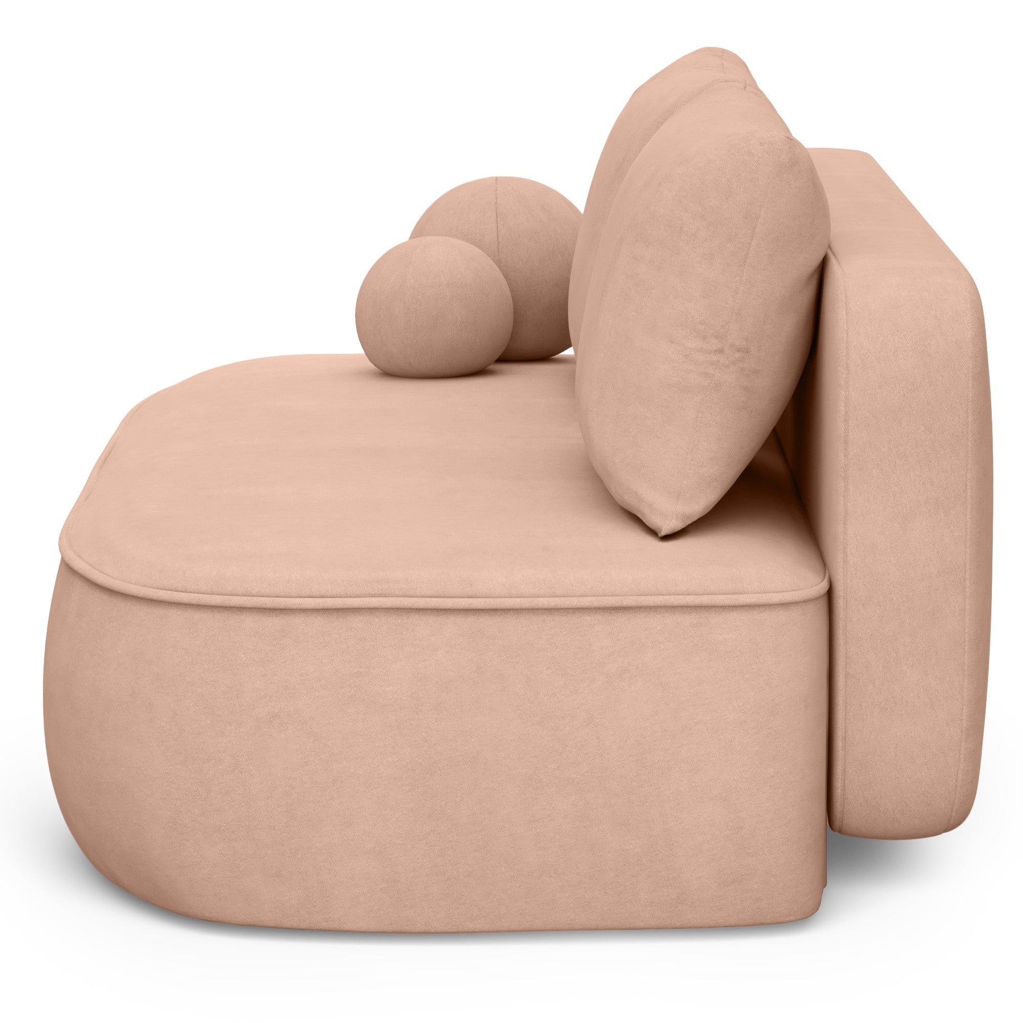 Sofa lova BELLA, rausvas veliūras