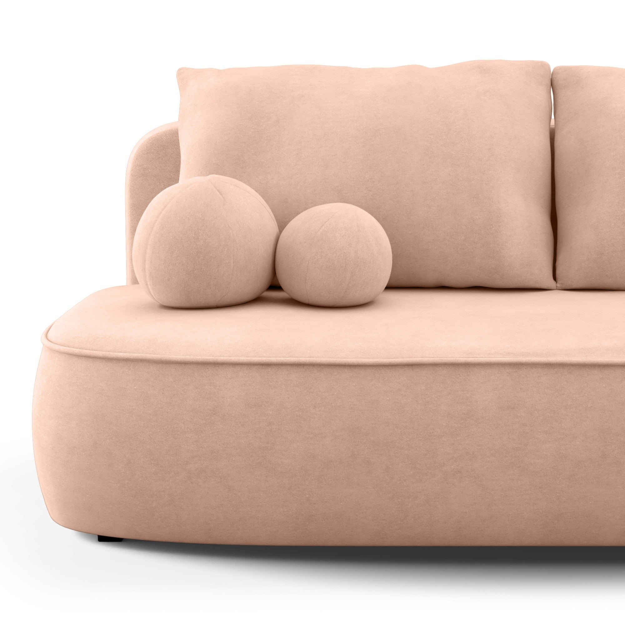 Sofa lova BELLA, rausvas veliūras