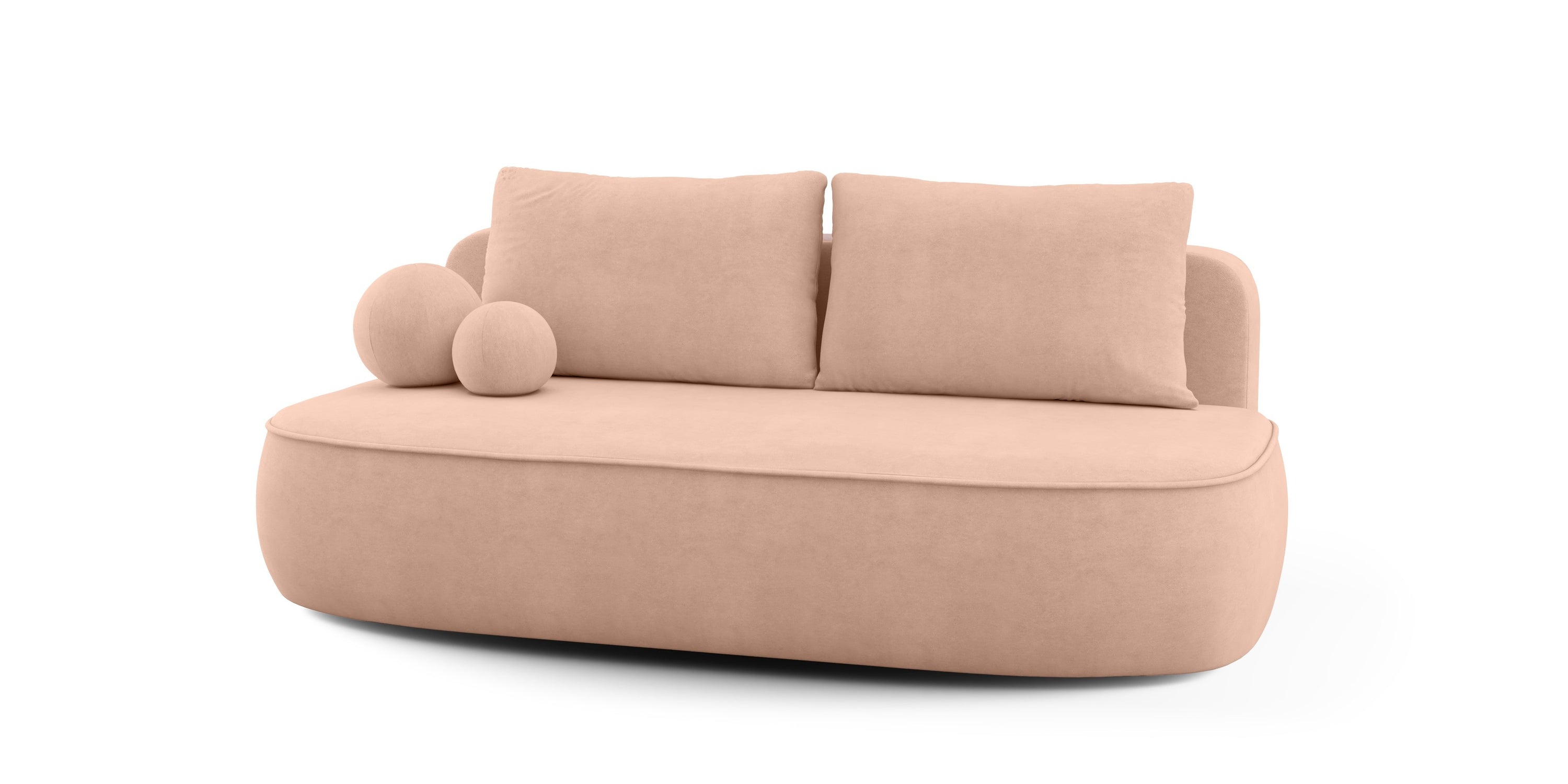 Sofa lova BELLA, rausvas veliūras