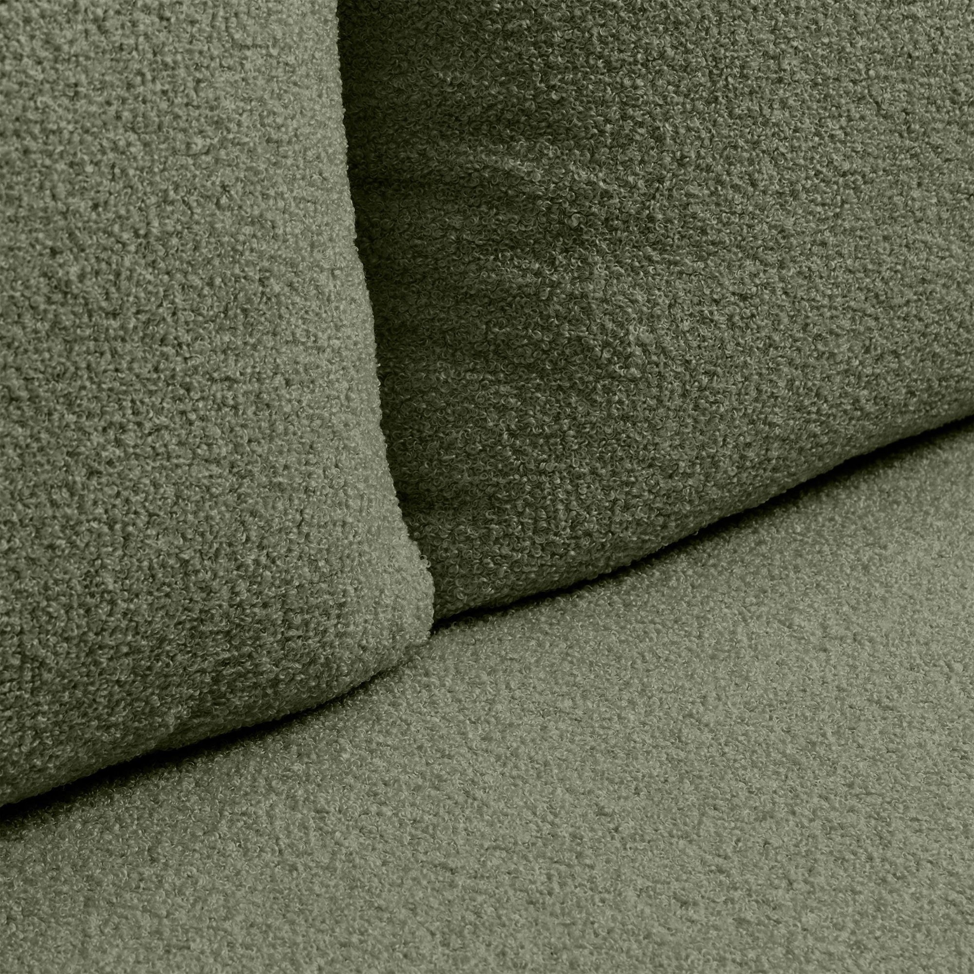Sofa lova BELLA, žalias bouclé