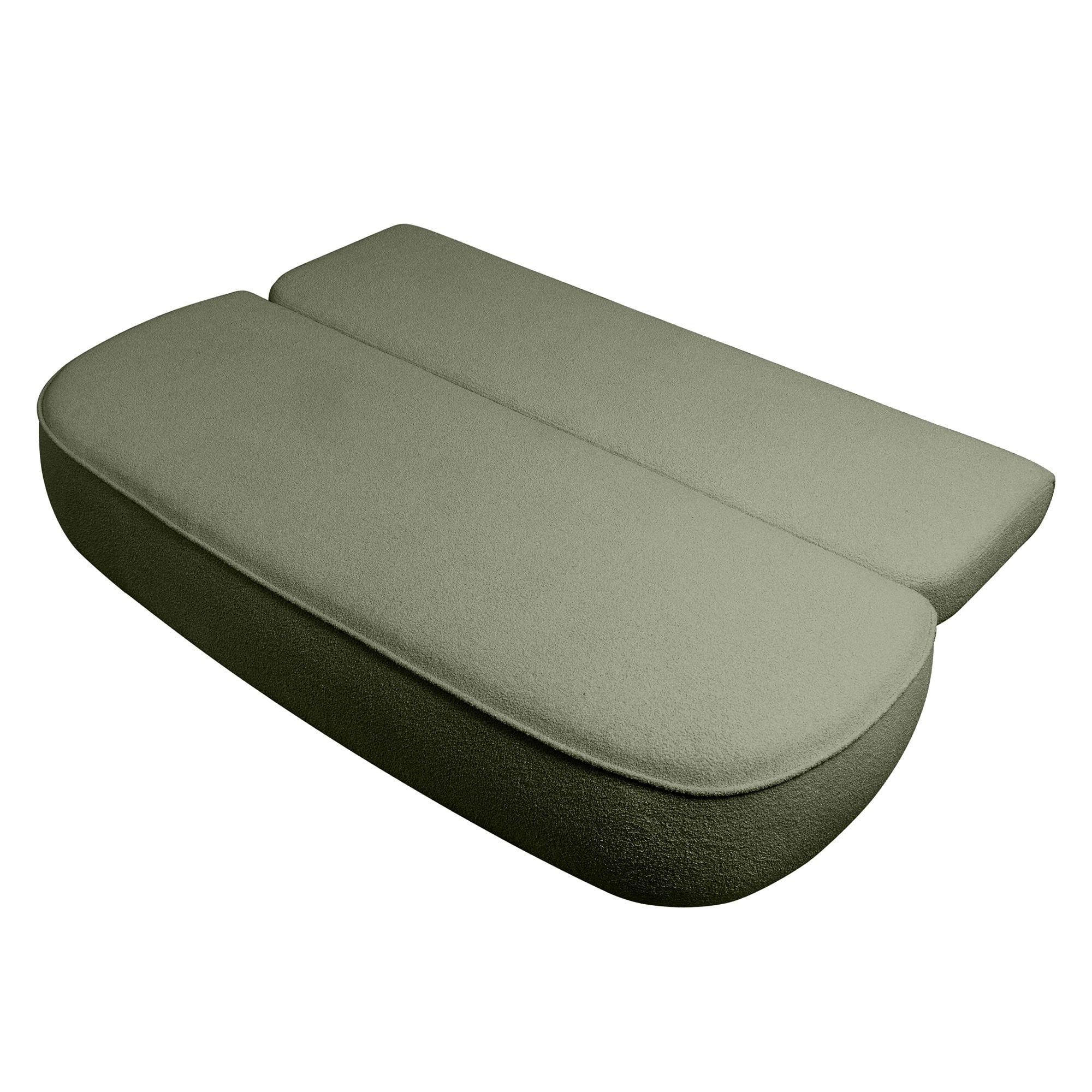 Sofa lova BELLA, žalias bouclé