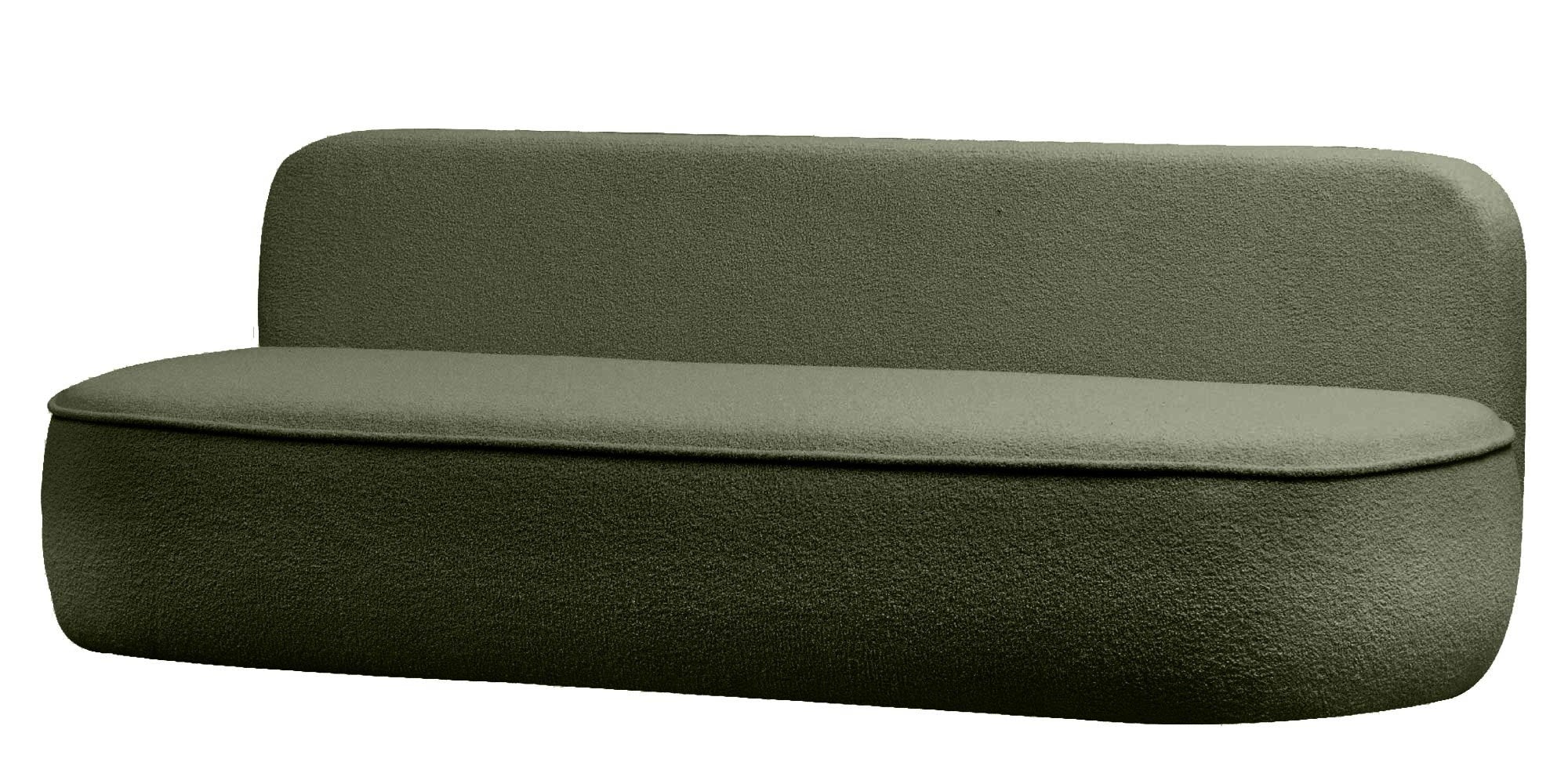 Sofa lova BELLA, žalias bouclé