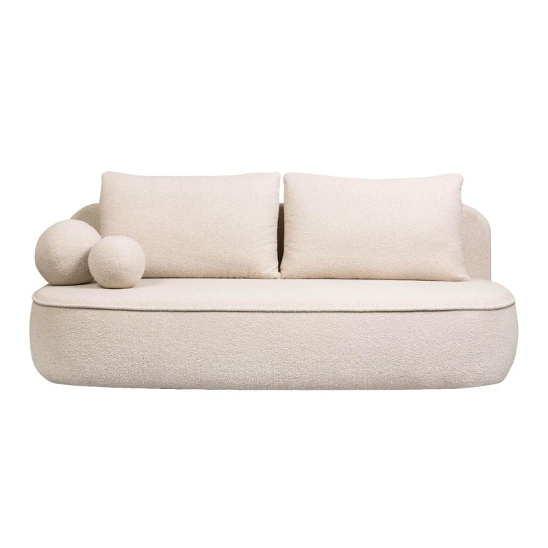 Sofa-lova BELLA, šviesiai smėlio, boucle