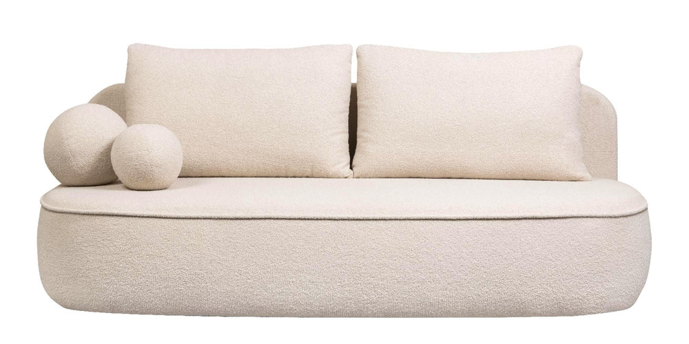 Sofa lova BELLA, kreminis bouclé