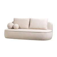 Sofa-lova BELLA, šviesiai smėlio, boucle