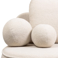 Sofa-lova BELLA, šviesiai smėlio, boucle