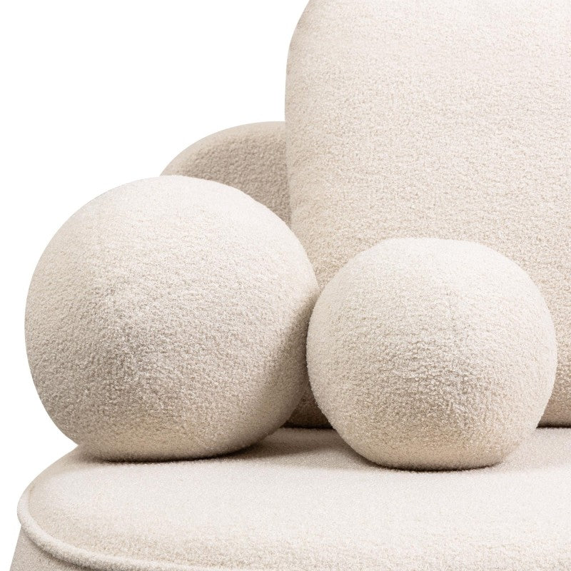 Sofa-lova BELLA, šviesiai smėlio, boucle