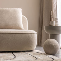 Sofa-lova BELLA, šviesiai smėlio, boucle