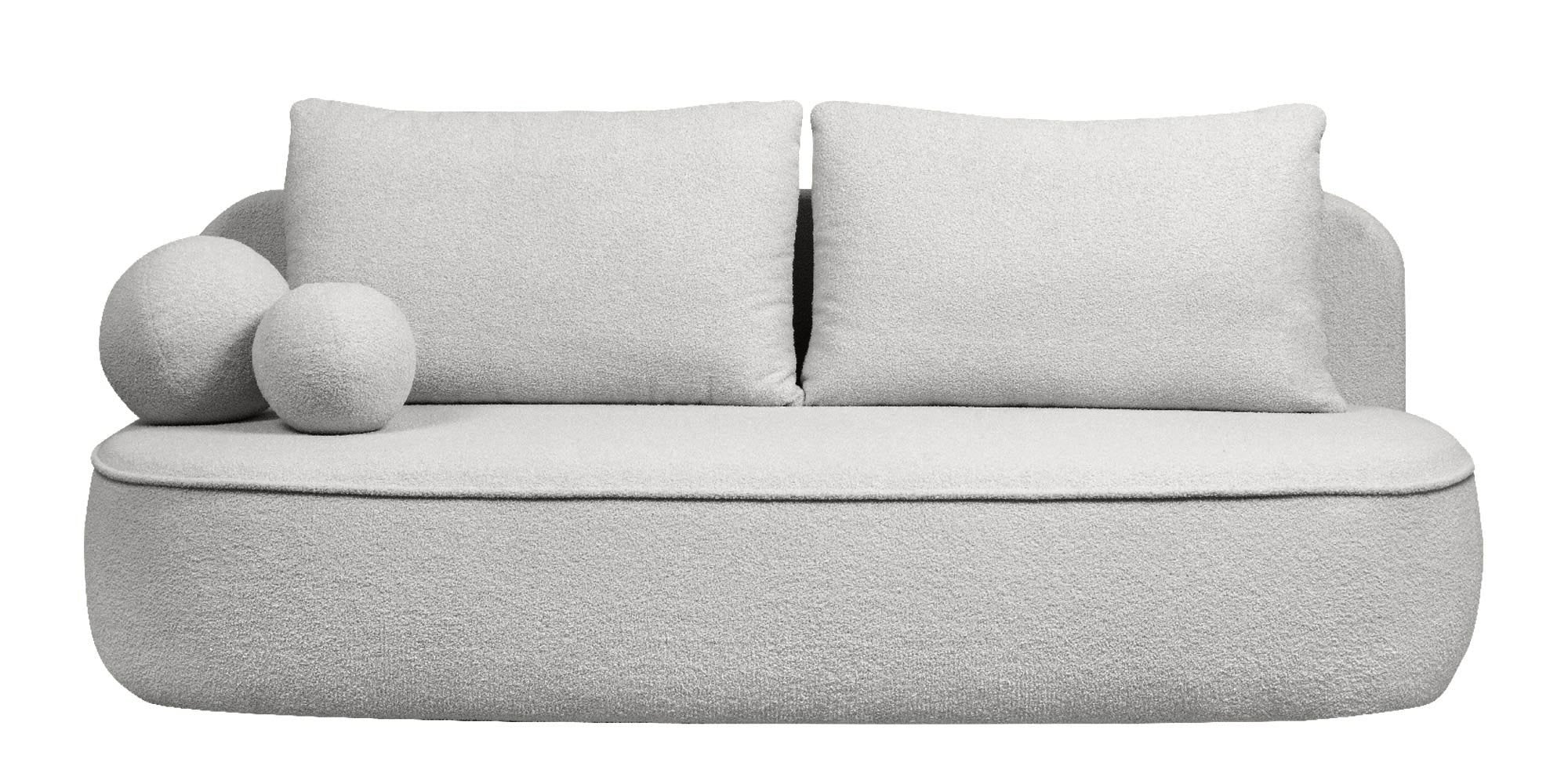 Sofa lova BELLA, pilkas bouclé