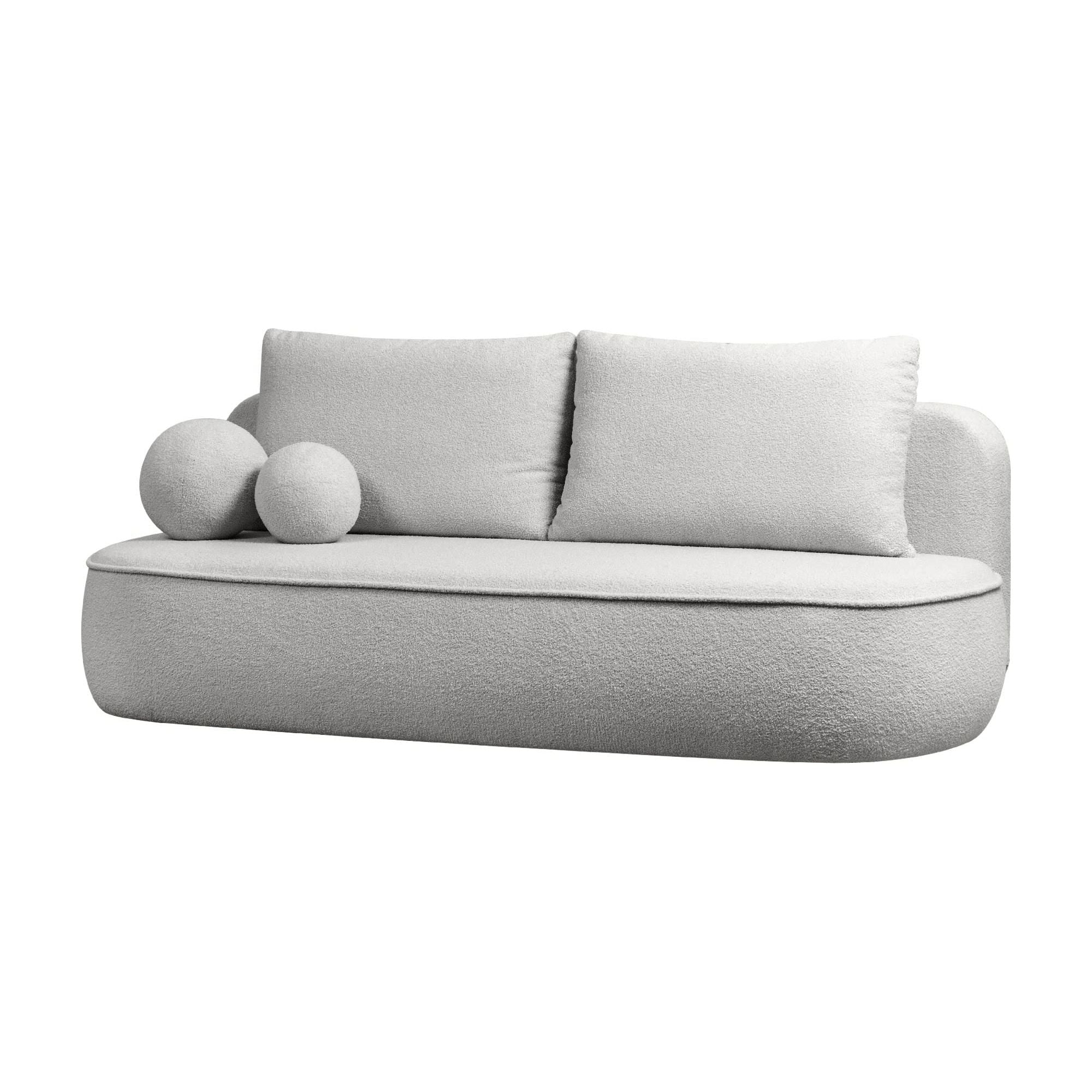 Sofa ELLA, šviesiai pilka, boucle