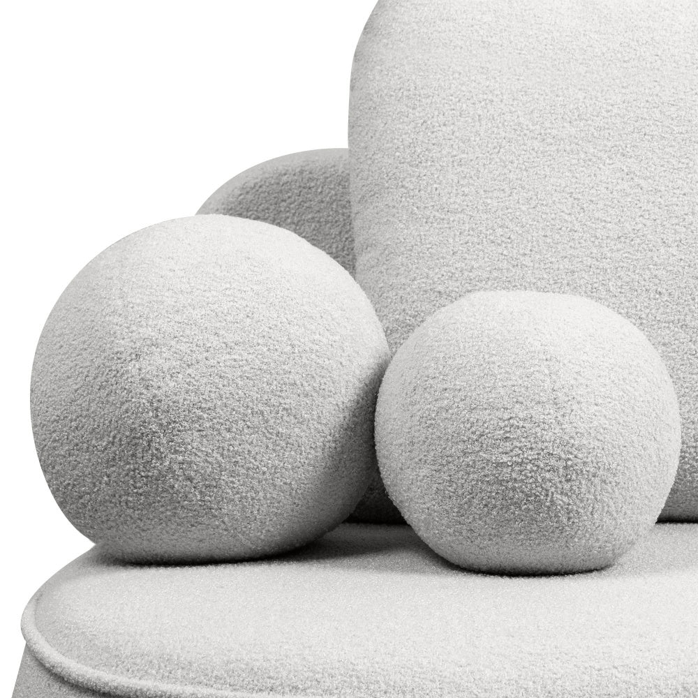 Sofa ELLA, šviesiai pilka, boucle