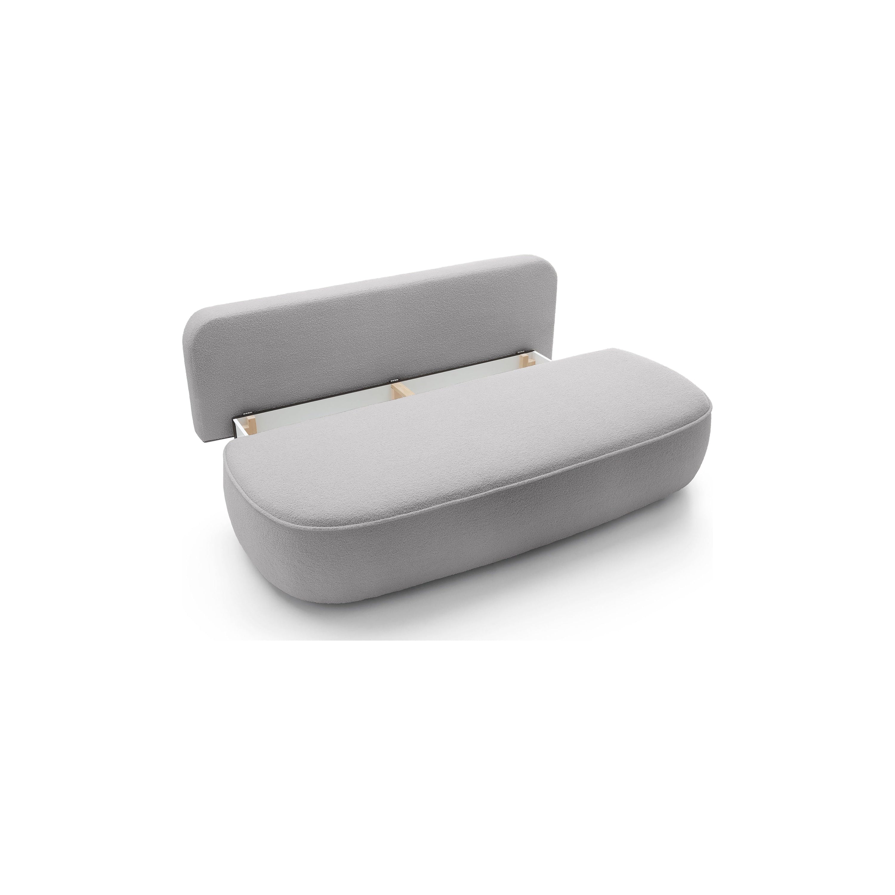 Sofa ELLA, šviesiai pilka, boucle