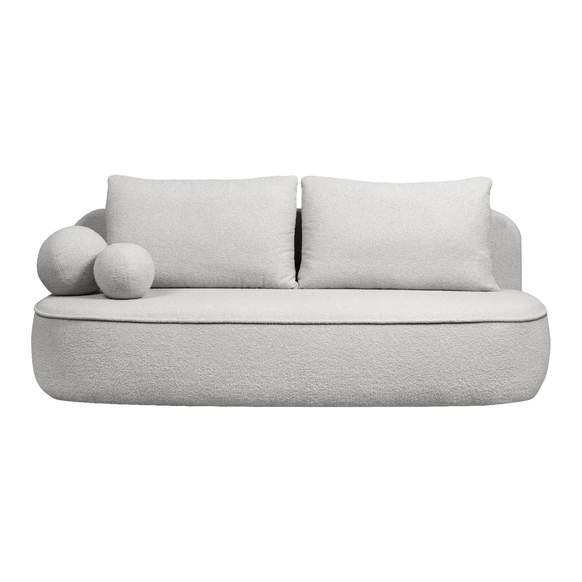 Sofa ELLA, šviesiai pilka, boucle