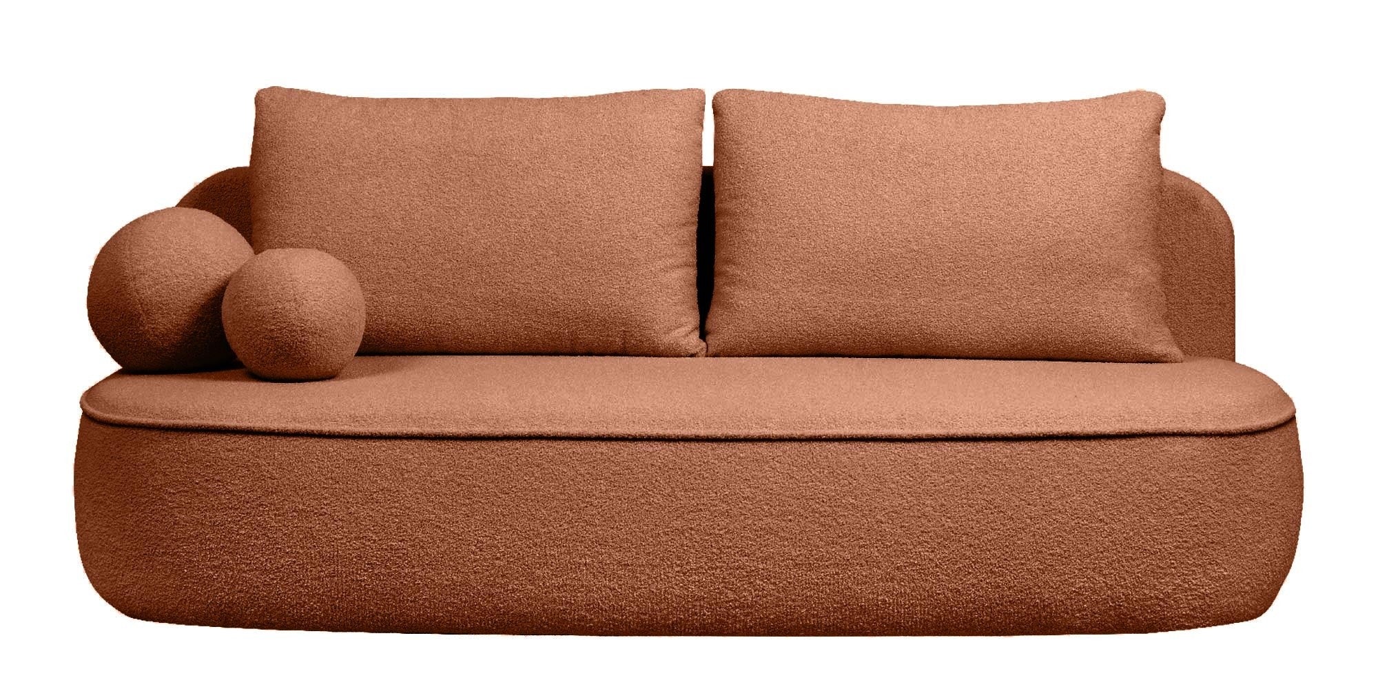 Sofa lova BELLA, rūdžių bouclé