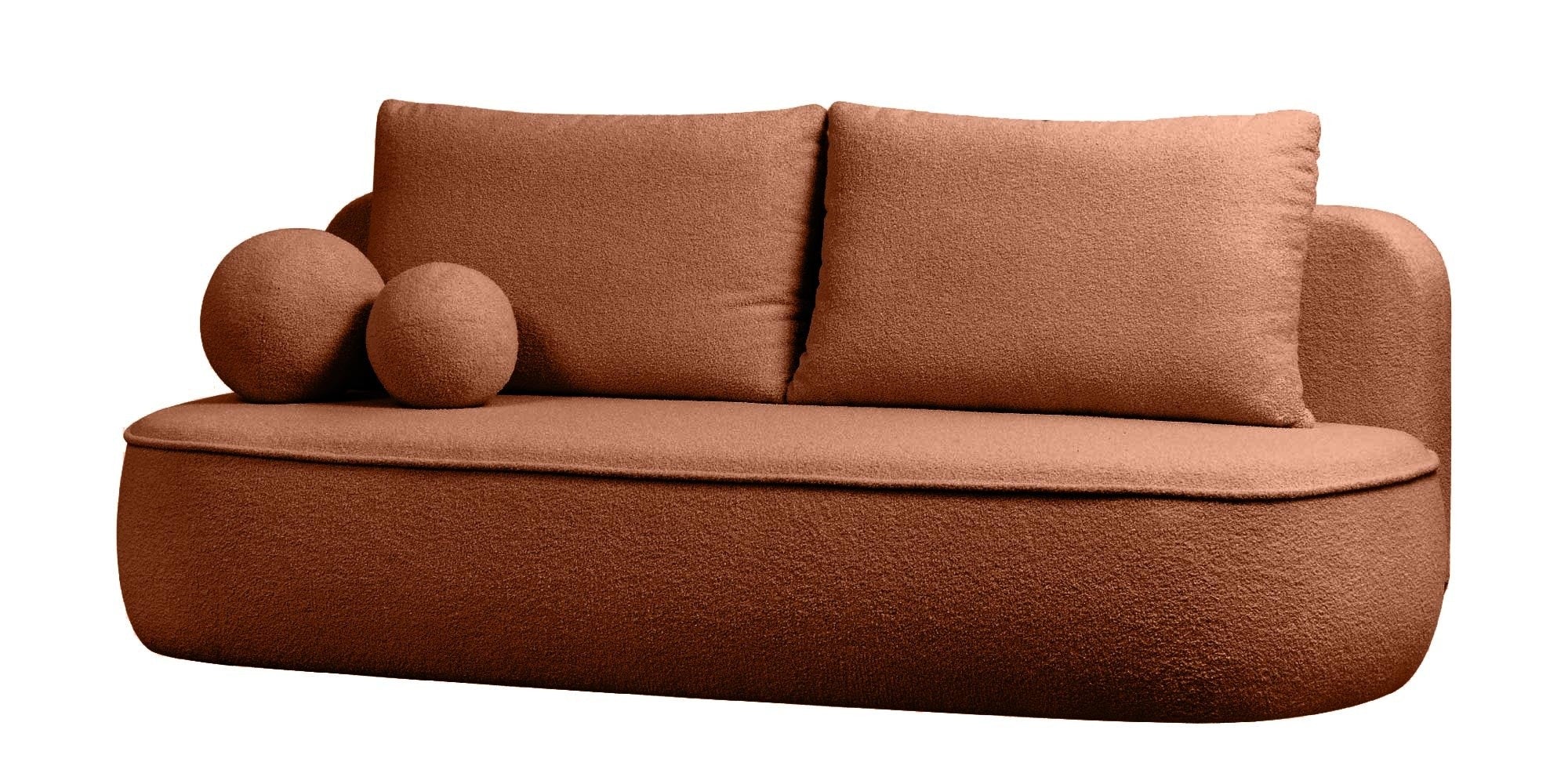 Sofa lova BELLA, rūdžių bouclé