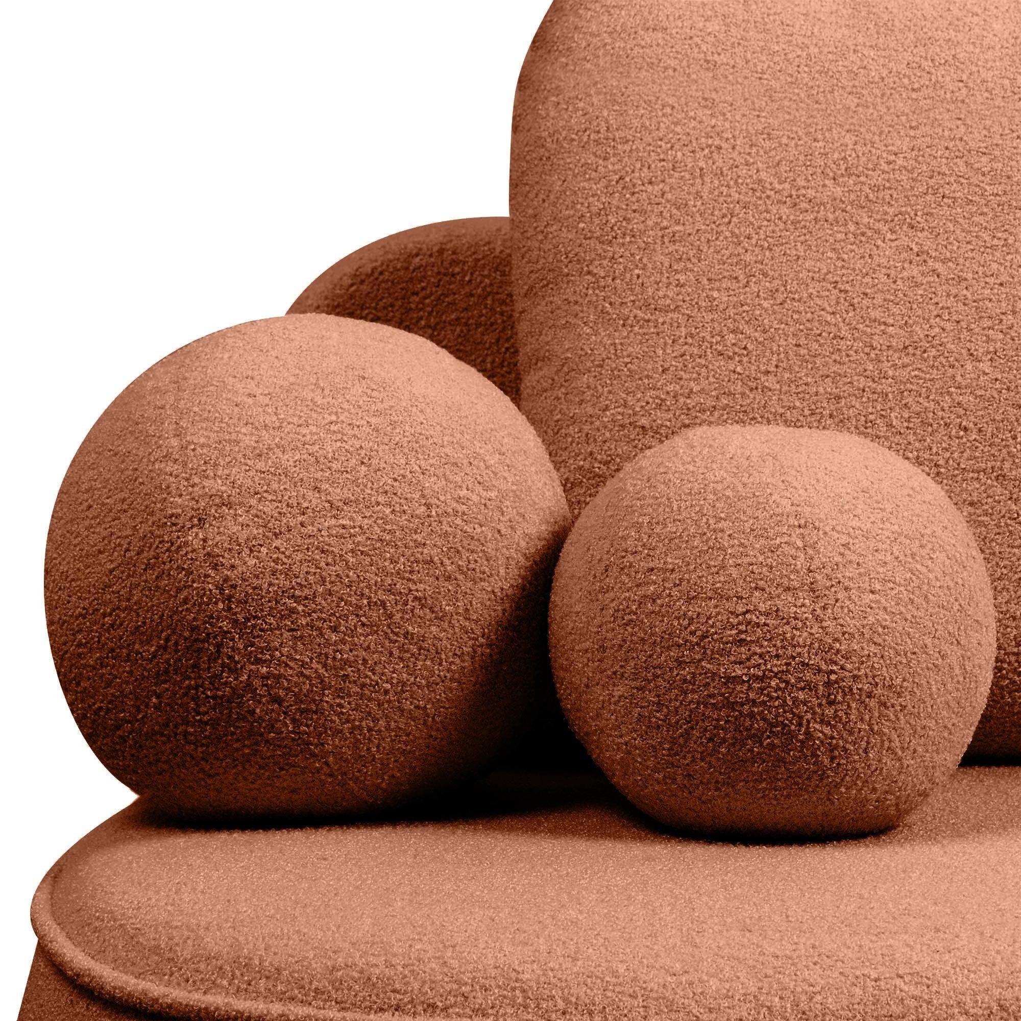 Sofa lova BELLA, rūdžių bouclé