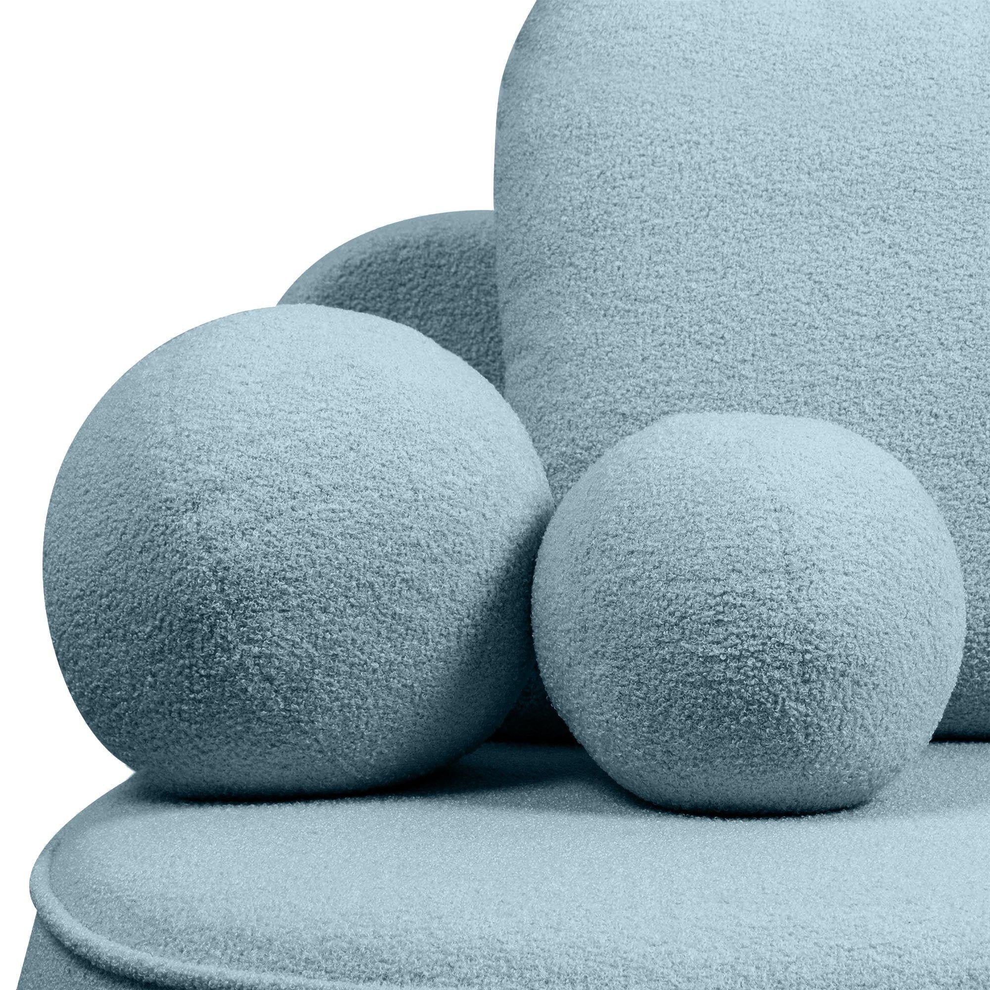 Sofa lova BELLA, melsvas bouclé