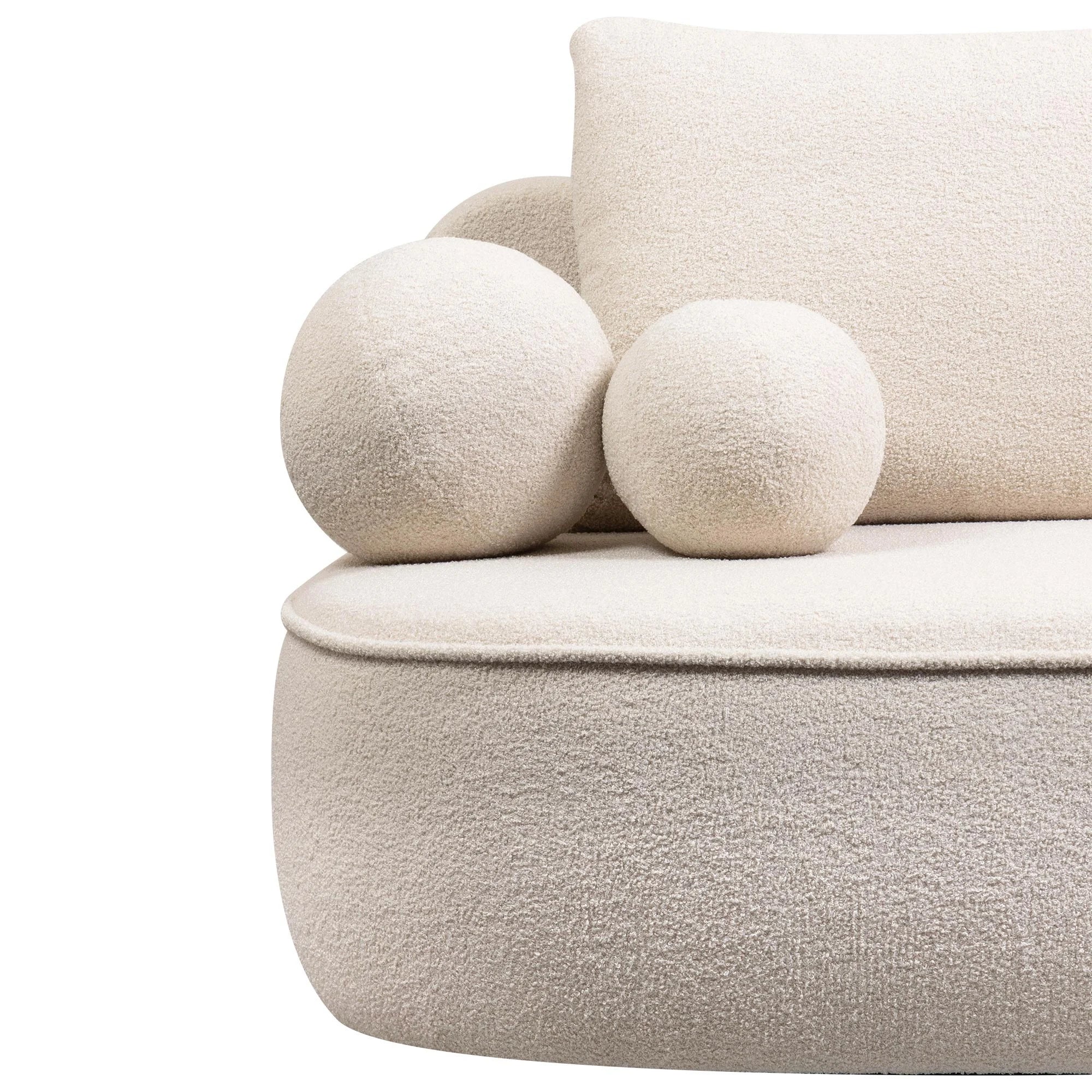 Sofa ELLA, natūrali, boucle