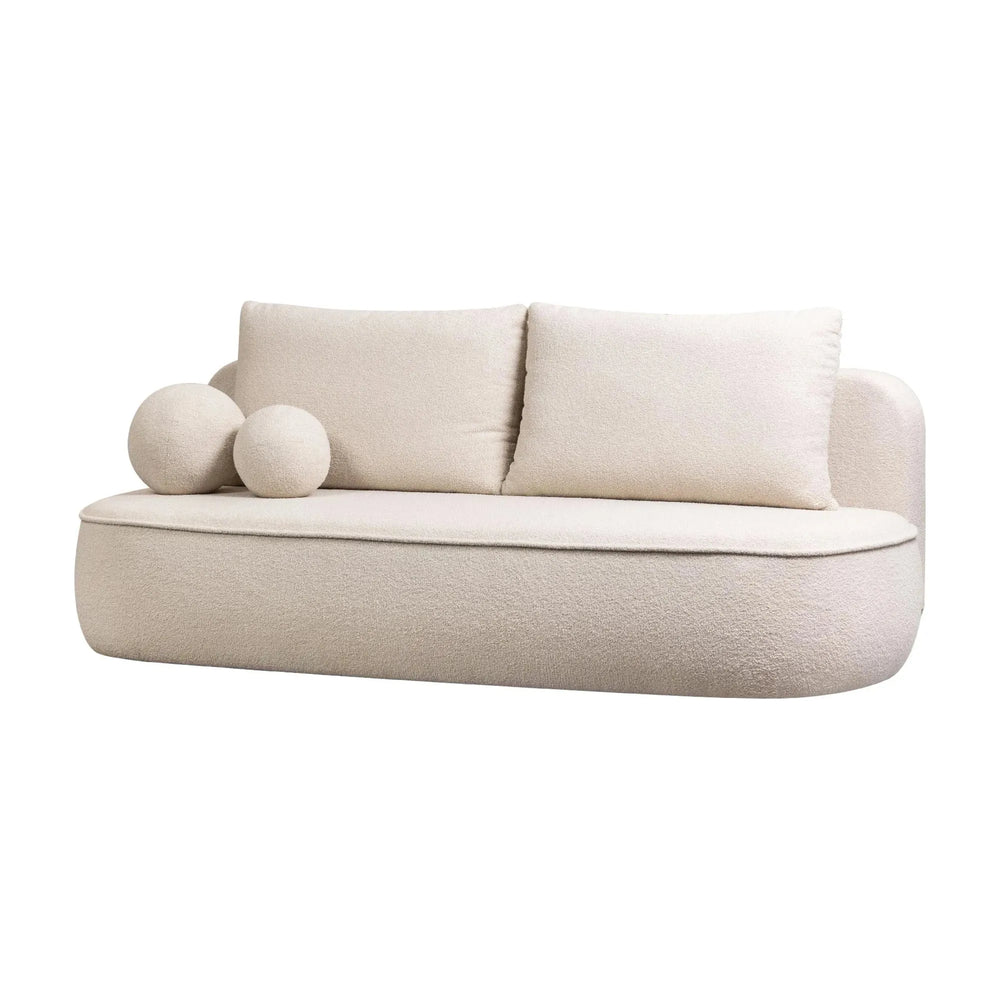 Sofa ELLA, šviesiai smėlinė, boucle