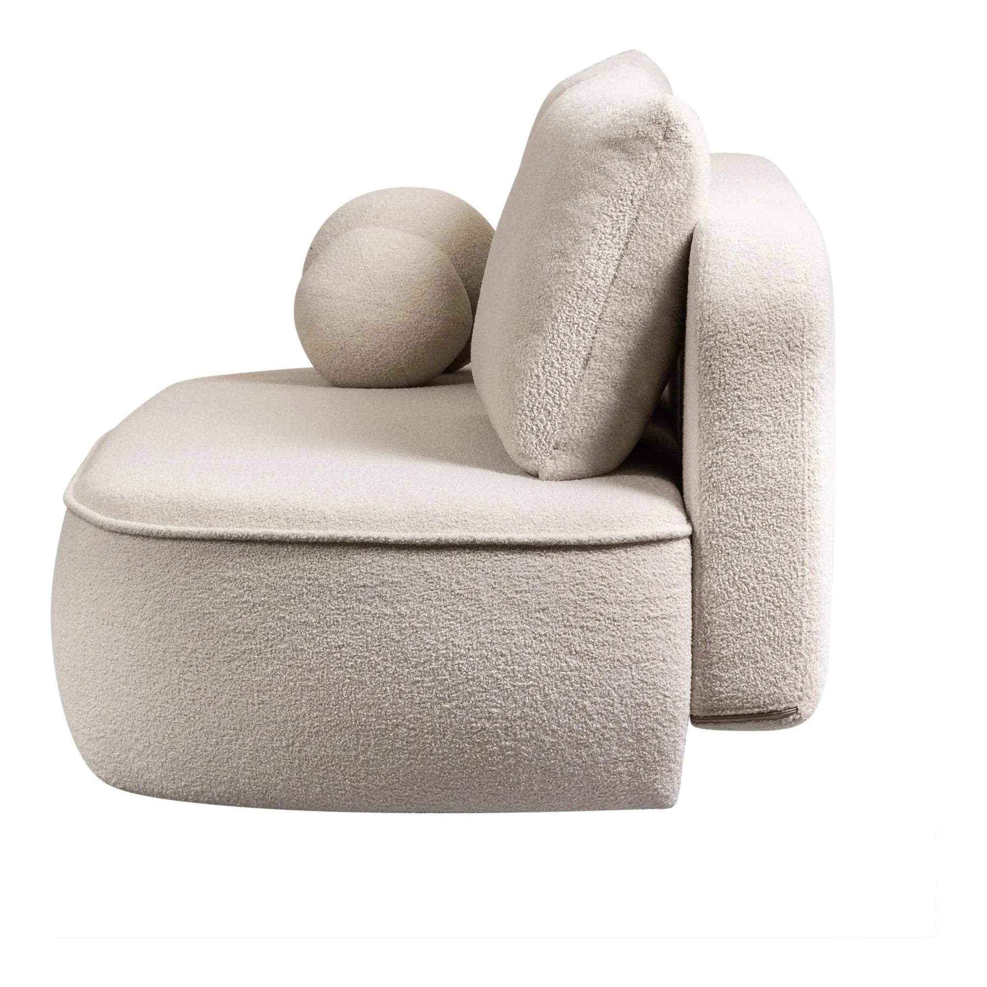 Sofa ELLA, šviesiai smėlinė, boucle