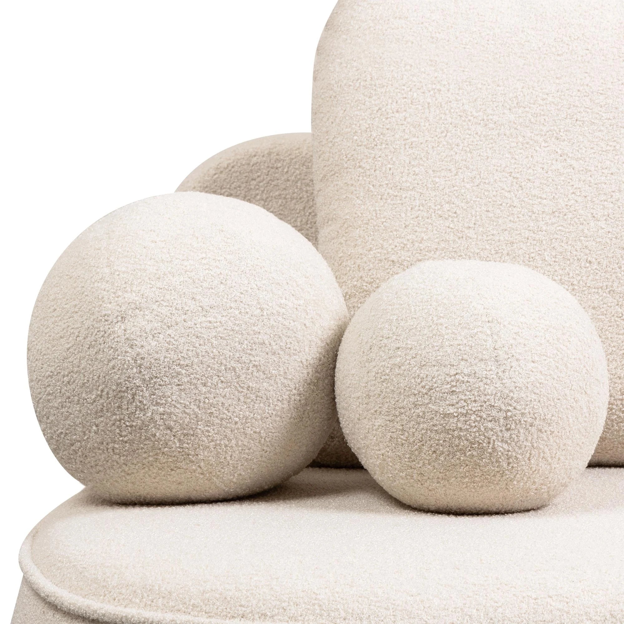 Sofa ELLA, šviesiai smėlinė, boucle