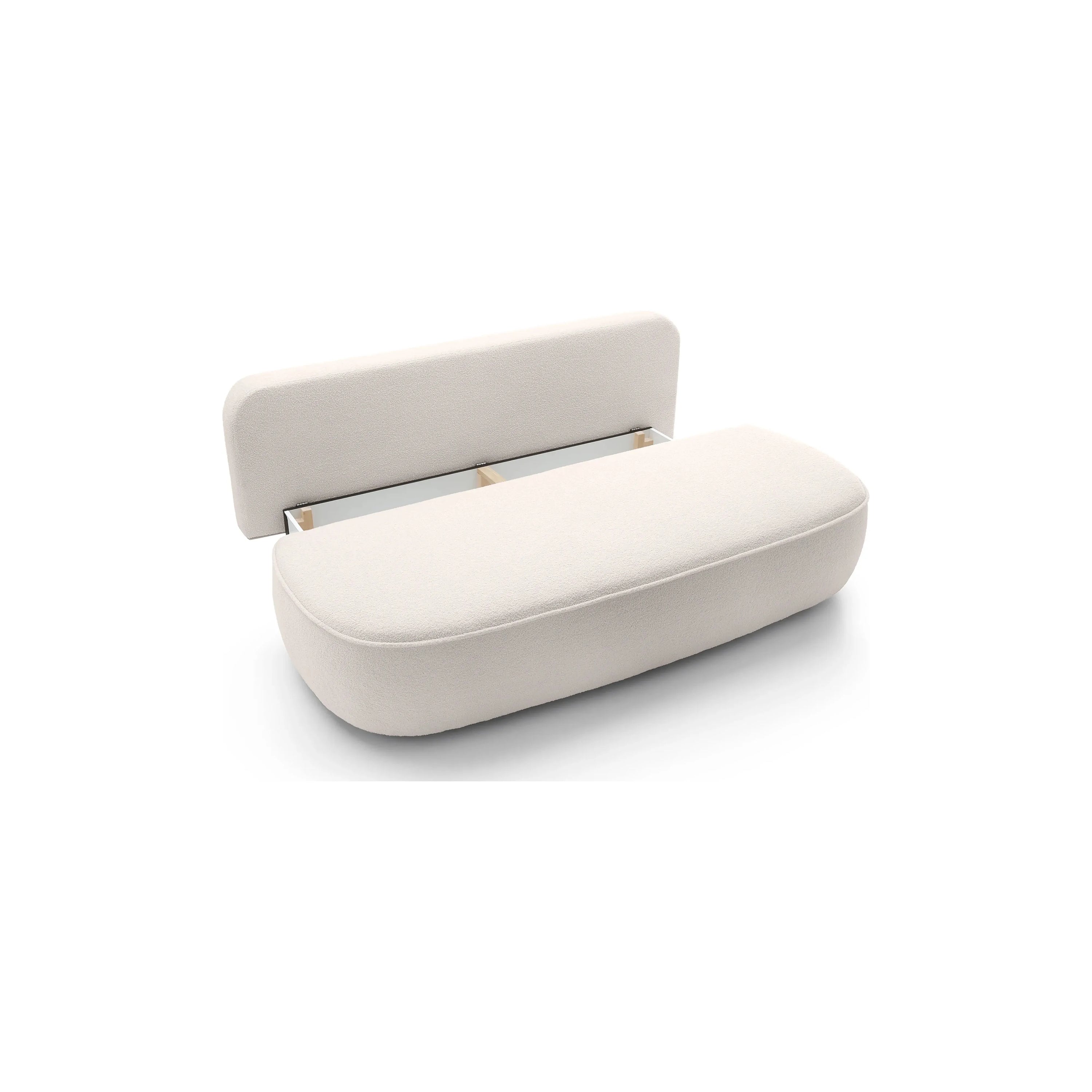 Sofa ELLA, šviesiai smėlinė, boucle