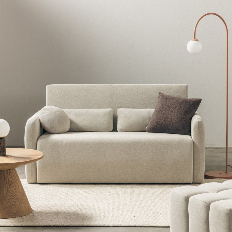 Sofa-lova DIVINA MAXI, šviesiai smėlio, boucle