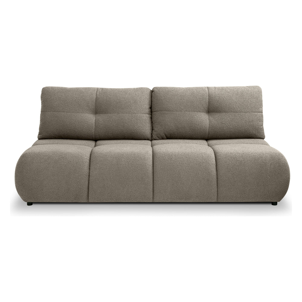 Sofa lova SOLO, tamsiai ruda, boucle