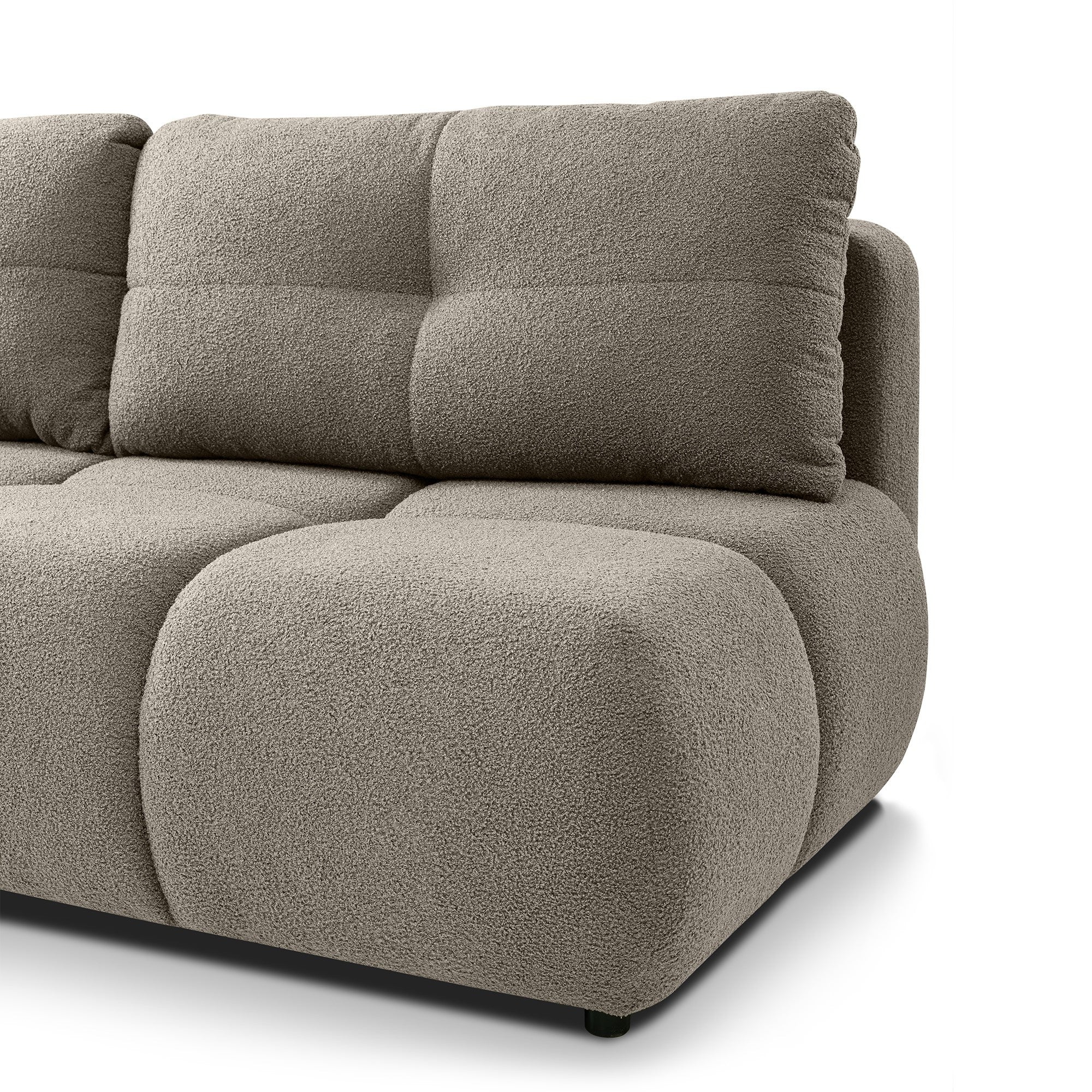 Sofa lova SOLO, tamsiai ruda, boucle