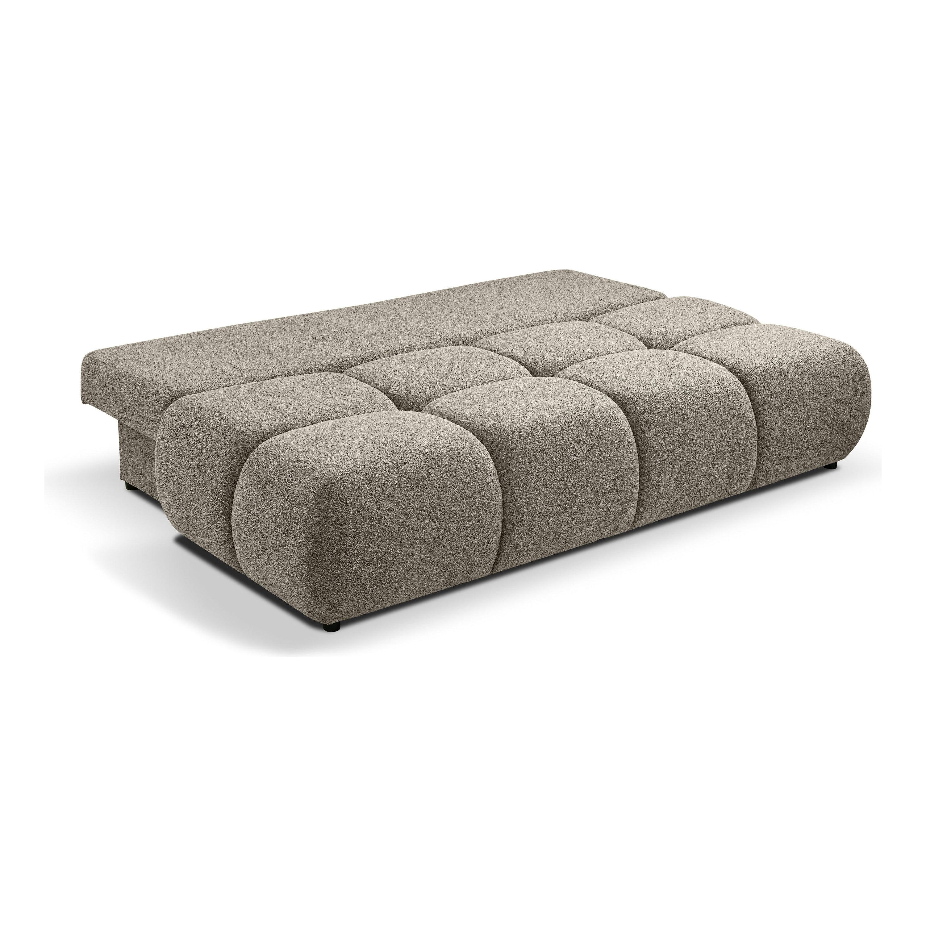 Sofa lova SOLO, tamsiai ruda, boucle