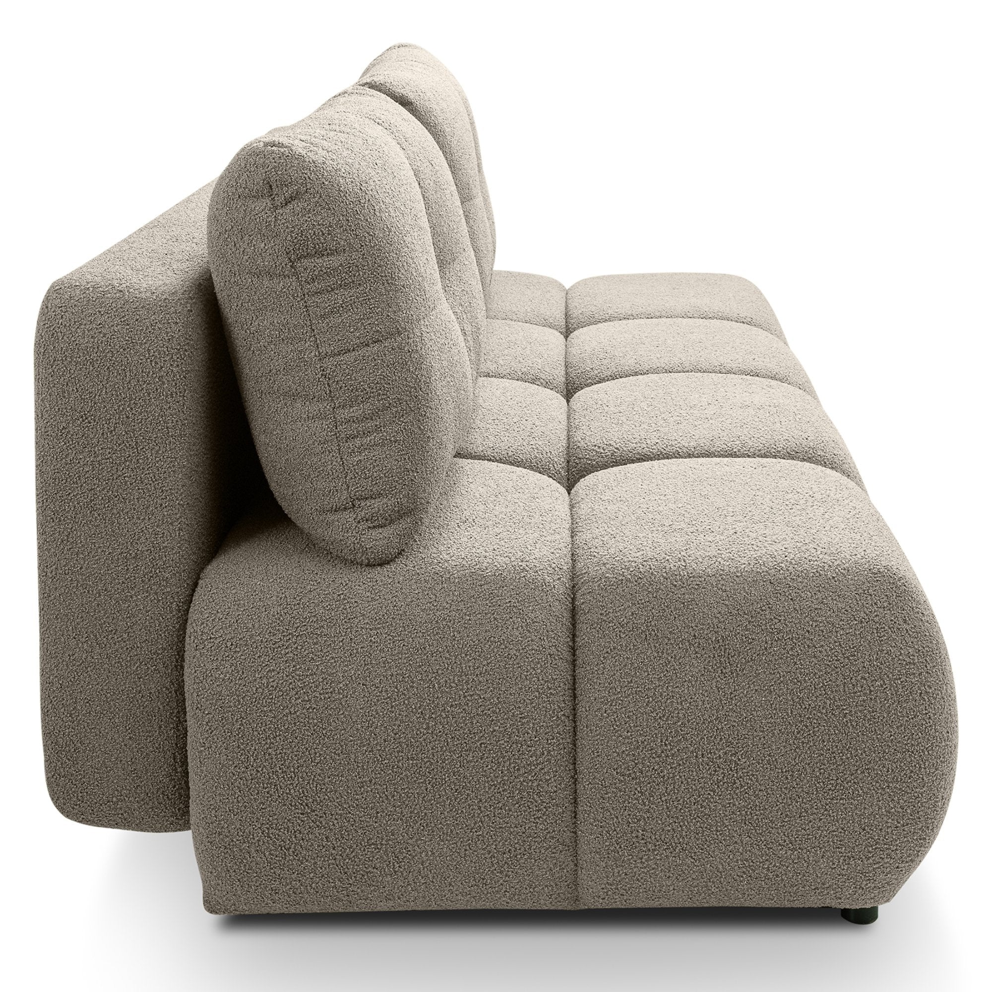 Sofa lova SOLO, tamsiai ruda, boucle