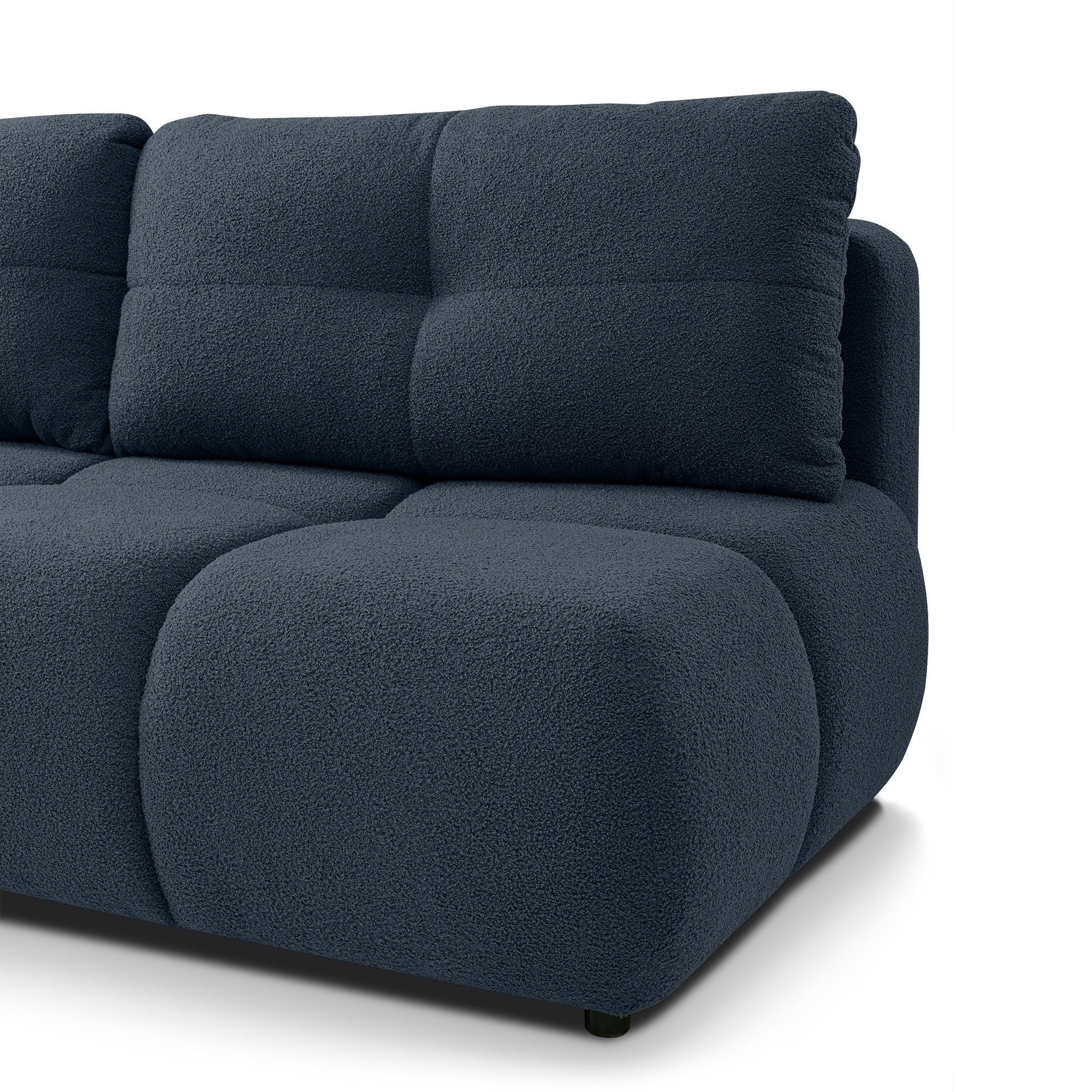 Sofa lova solo tamsiai melyna boucle – stilingas ir funkcionalus svetainės baldų dizainas | namuideja.lt | sofos, baldai, sve