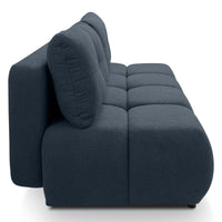 Sofa lova solo tamsiai melyna boucle – stilingas ir funkcionalus svetainės baldų dizainas | namuideja.lt | sofos, baldai, sve