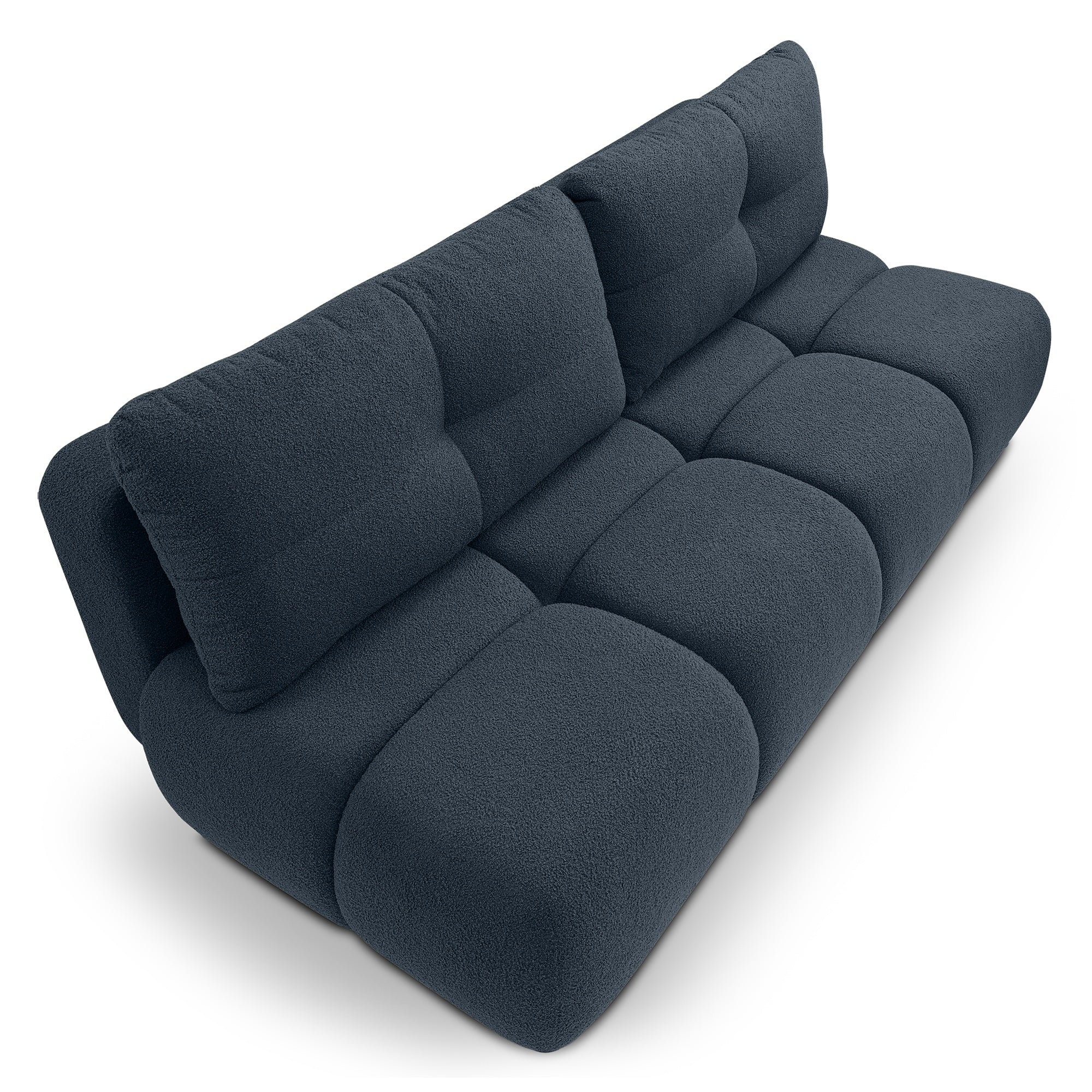 Sofa lova solo tamsiai melyna boucle – aukščiausios kokybės svetainės baldai | namuideja.lt | sofos, baldai, svetaines baldai
