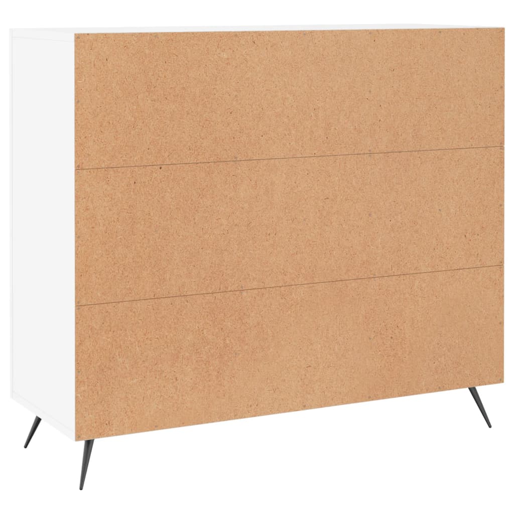 Šoninė spintelė, baltos spalvos, 90x34x80cm, apdirbta mediena - Namų Idėja