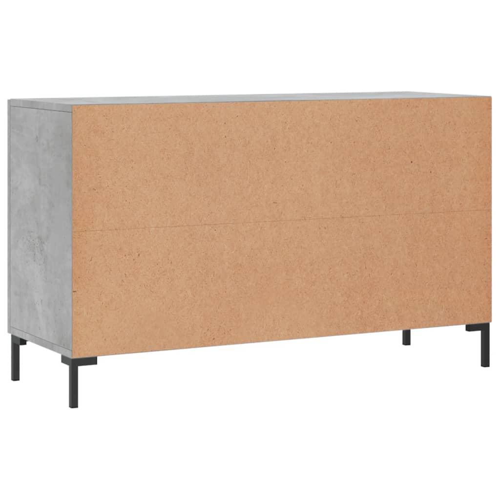 Šoninė spintelė, betono pilka, 100x36x60cm, apdirbta mediena - Namų Idėja