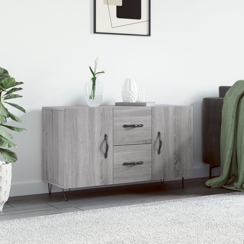 Šoninė spintelė, pilka ąžuolo, 100x36x60cm, apdirbta mediena - Namų Idėja