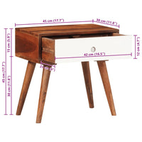 Šoninis staliukas 45x30x45 cm Akacijos masyvo - Namų Idėja