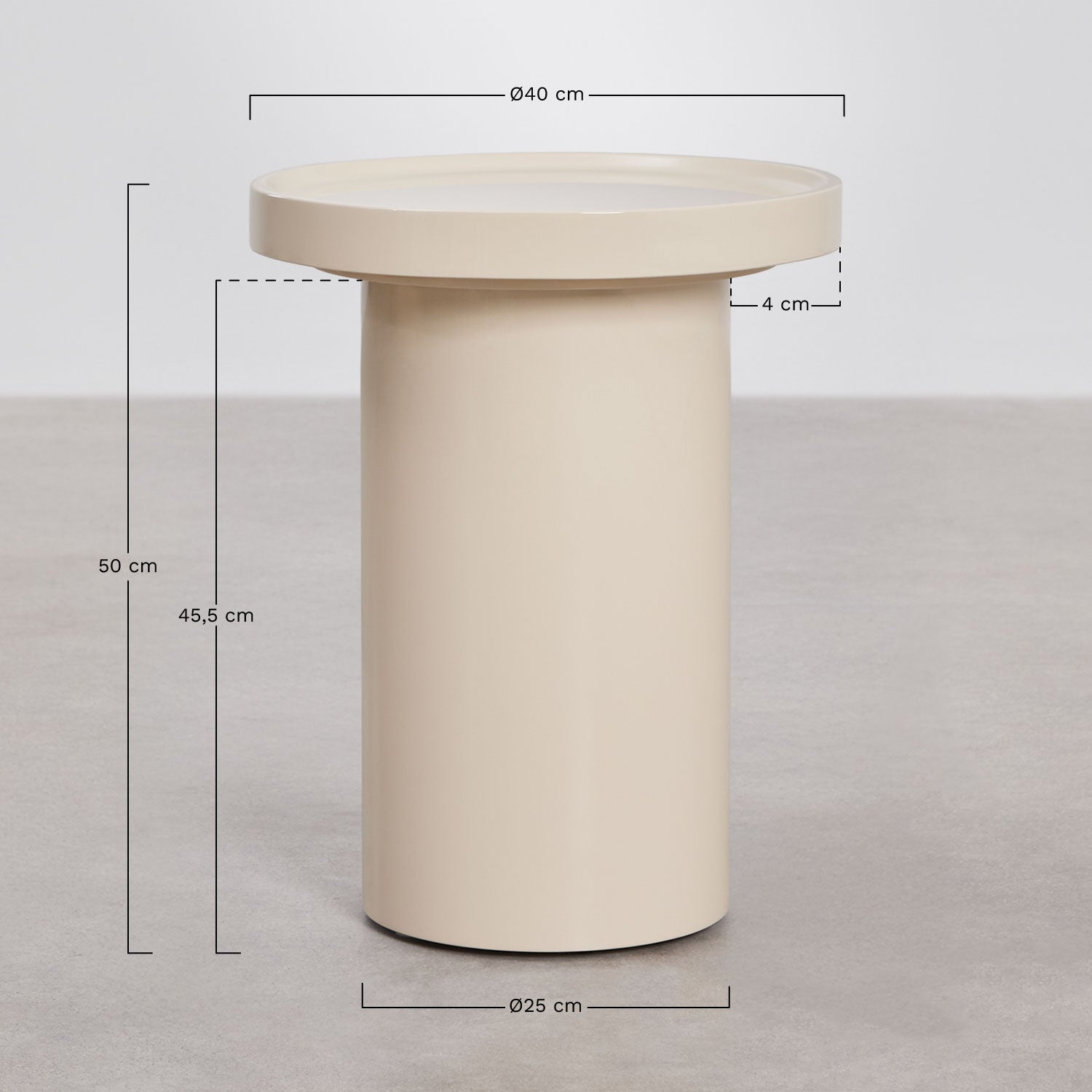 Šoninis staliukas CELINE, apvalus, Ø40 cm (2)