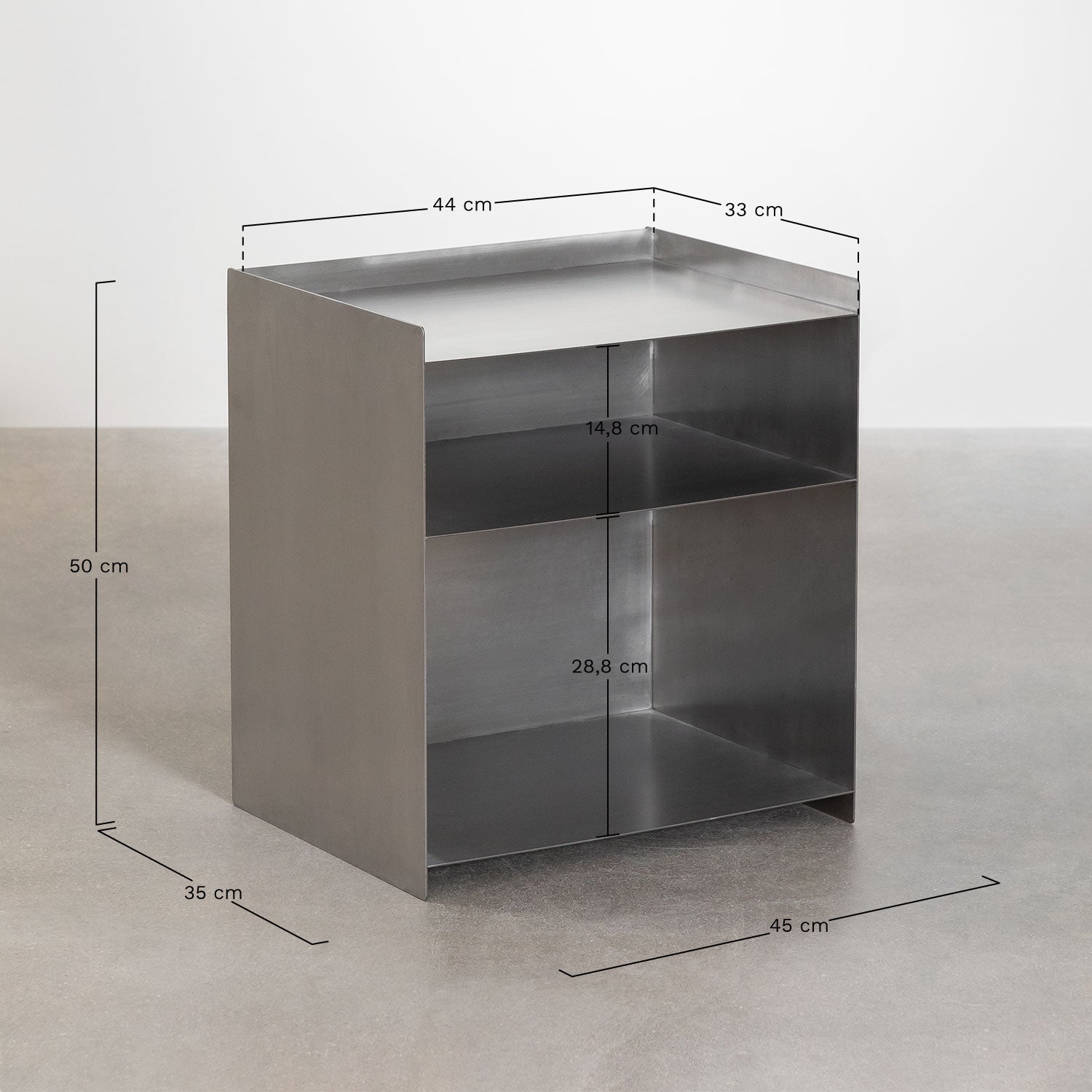 Side table NENDEA, silver