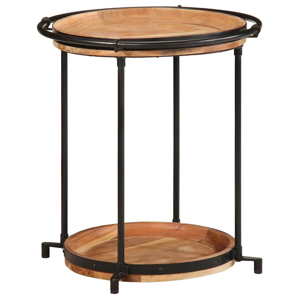 šoninis staliukas Ø55x60 cm Akacijos masyvo - Namų Idėja