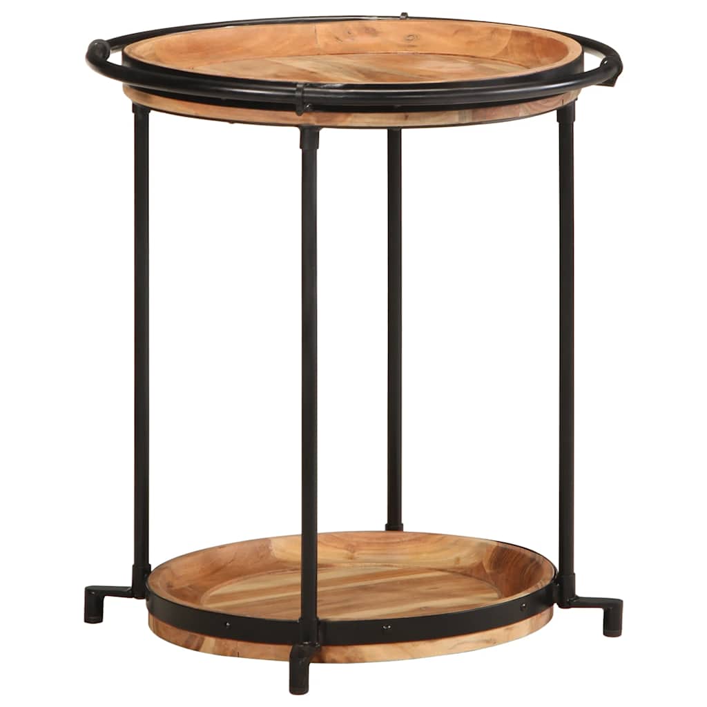 šoninis staliukas Ø55x60 cm Akacijos masyvo - Namų Idėja